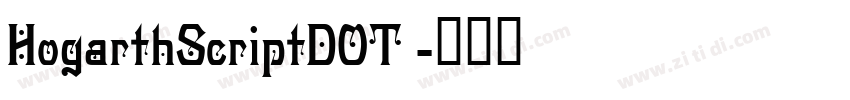 HogarthScriptDOT 字体转换